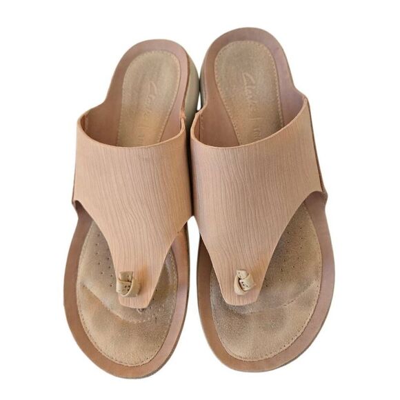 Clarks Womens Tri Carmen Light Pink Slip On Thong Sandals Size 6 - Picture 10 of 10